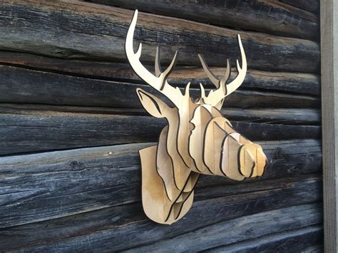 3D Deer Head Wall Mount Decor size: S | Etsy