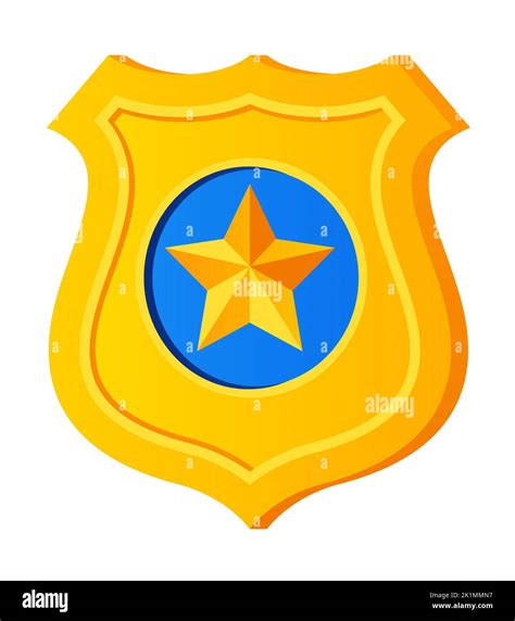 Police badge - modern flat design style single isolated image Stock ...