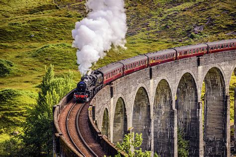 Glenfinnan Railway Viaduct in Scotland with a steam train #1 Photograph ...