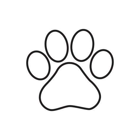 Black animal paw print 22047226 Vector Art at Vecteezy