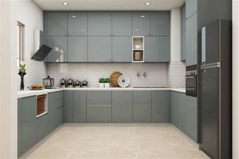 Spacious Modular U-Shaped Kitchen Design | Livspace