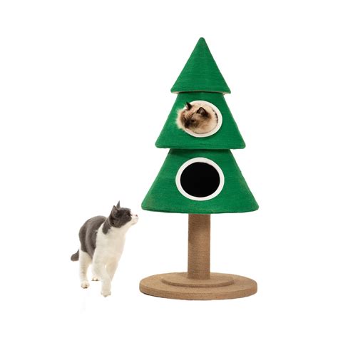 Trumoon Christmas Cat Houses & Condos with Cat Scratching Post for ...