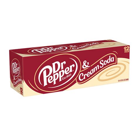 Dr Pepper & Cream Soda 12-Pack – 12 x 12fl.oz (355ml) – American Candys