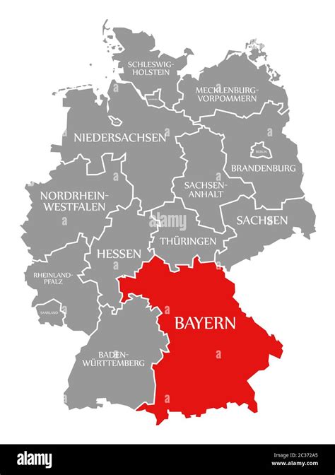 Bavaria map Cut Out Stock Images & Pictures - Alamy