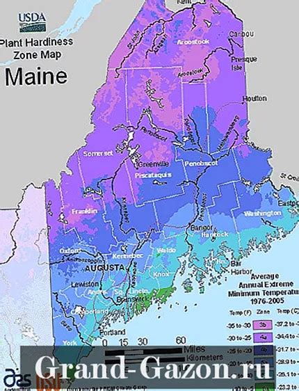 Посадочные зоны штата Мэн - Карта зон выращивания штата Мэн ...
