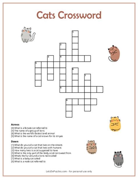 Cat Crossword