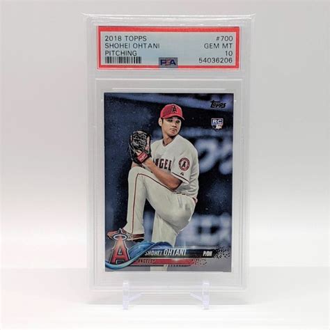 2018 Topps #700 Shohei Ohtani Pitching Angels RC Rookie PSA 10 GEM MINT ...