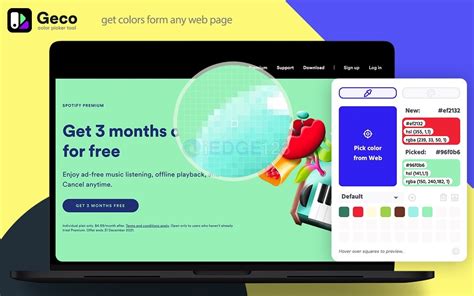 Edge 浏览器插件Color Picker Tool - Geco 网页颜色选择器 支持RGB、HEX格式-EDGE插件网