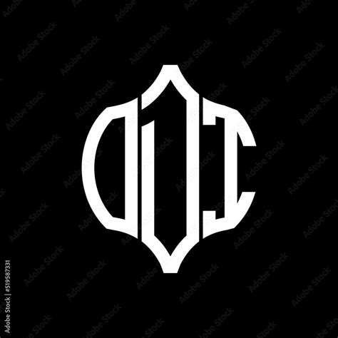 ODI letter logo. ODI best black background vector image. ODI Monogram ...