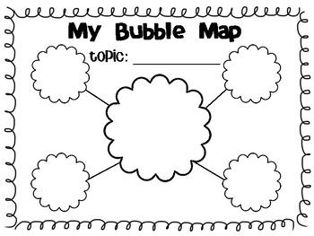 Blank Bubble Map Template by Mary Mullen | TPT