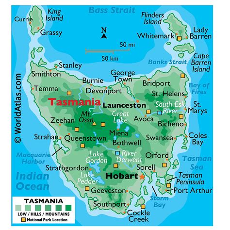 Tasmania Maps & Facts - World Atlas