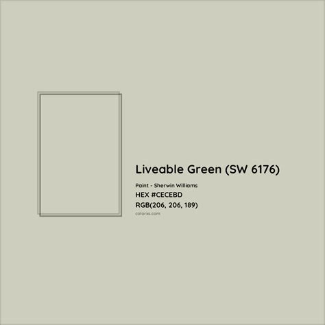 Liveable Green (SW 6176) Complementary or Opposite Color Name and Code ...