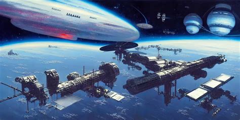 concept art of an isolated space station, sci - fi | Stable Diffusion