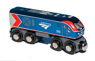 Amtrak PHASE VI ALC-42 Siemens Charger Wooden Train Locomotive #300 4.5 ...