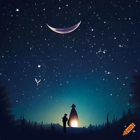 Good night moon stars