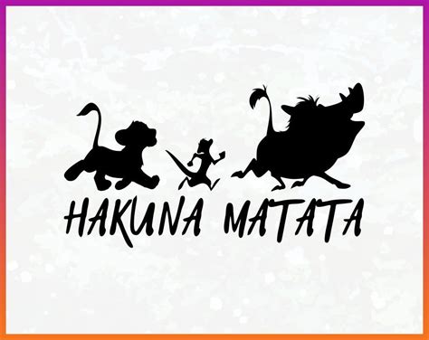 Hakuna Matata SVG - Disney Lion King Tattoo