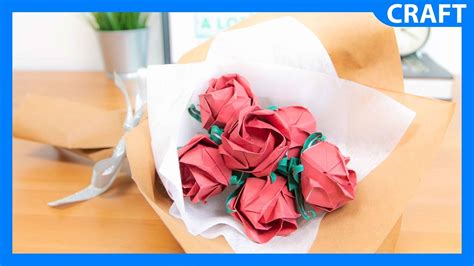 How to Make Paper Rose Bouquet Tutorial | Origami Rose - YouTube