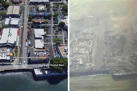 Maui fires: Devastating before-and-after images of Lahaina