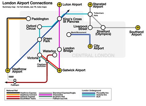 Map Of London Train Stations And Airports - Gracia Georgeanne