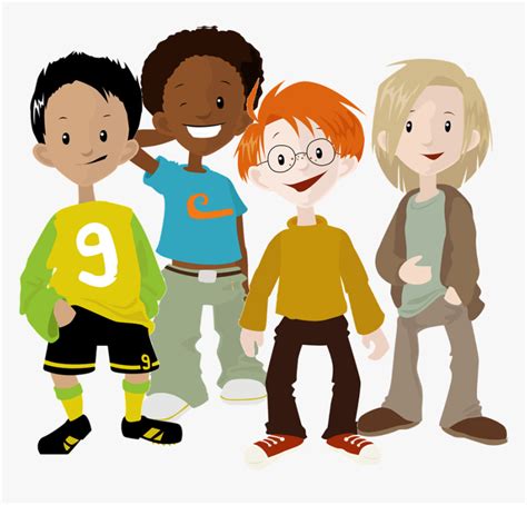 Transparent Friends Clip Art - Boys Group Cartoon Png, Png Download ...