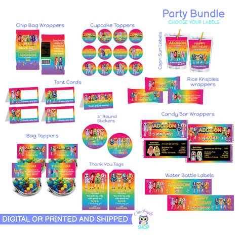 Rainbow High Party Bundle - Rainbow High Labels Package – Cute Pixels Shop