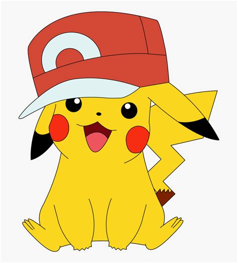 Pikachu With Cap, HD Png Download - kindpng