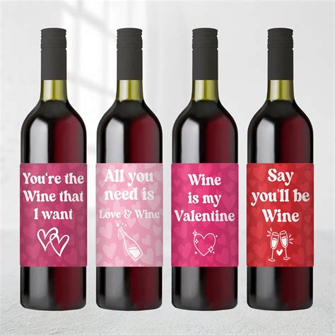 Valentine's Day Wine Bottle Labels – Chicfetti