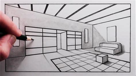 How To Draw An Interior Perspective Of A Room | Psoriasisguru.com