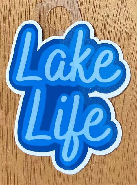 Lake Life Die-cut Sticker Lake Living Vacation Spring | Etsy