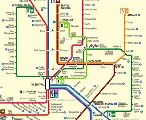 MRT Pasar Seni Route / Line (Laluan) - Train Timetable