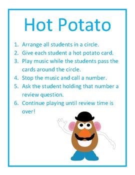 Hot Potato Review Game by Kelly Breazeale | TPT