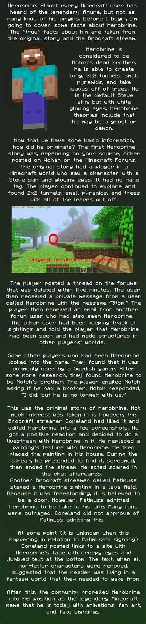 The History of Herobrine