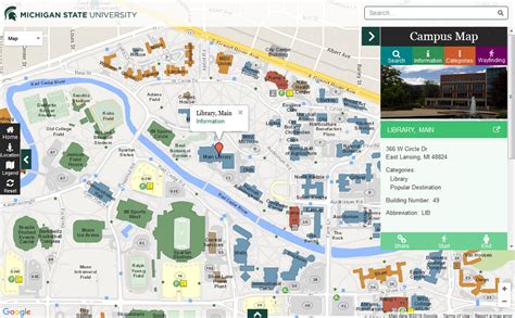 Michigan State University Campus Map Printable