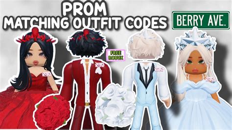 PROM GIRL AND BOY MATCHING OUTFIT CODES FOR BERRY AVENUE AND BLOXBURG 😍 ...