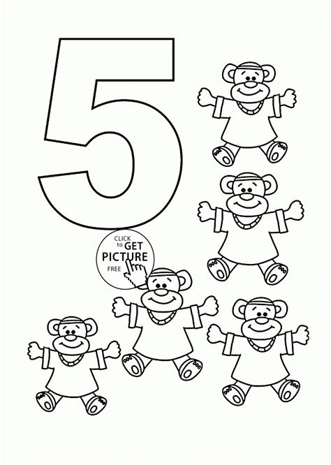 Printable Number Coloring Sheets