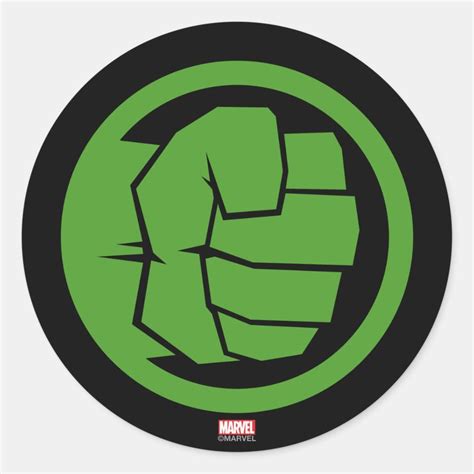 Incredible Hulk Logo Classic Round Sticker | Zazzle | Incredible hulk ...