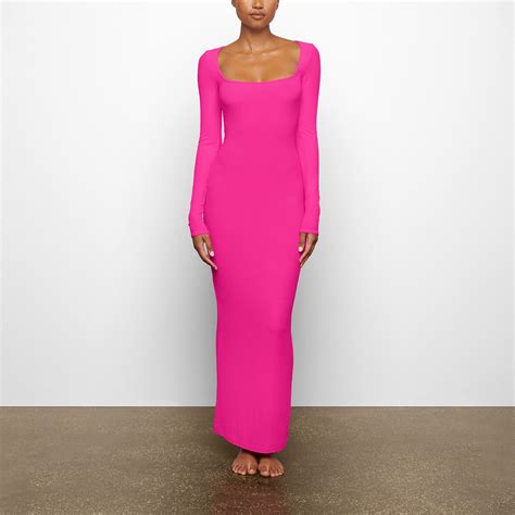 Soft Lounge Long Sleeve Dress - Hot Pink | SKIMS