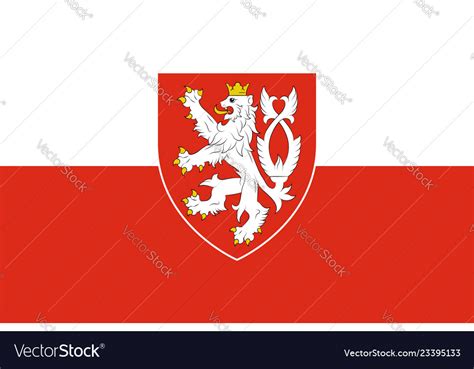 Flag of bohemia in czech republic Royalty Free Vector Image