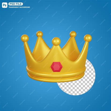 Premium PSD | 3D Crown Illustration