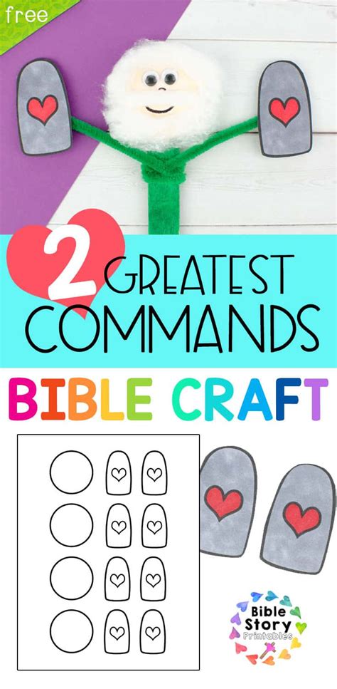 Two Greatest Commandments Craft for Kids - Bible Story Printables