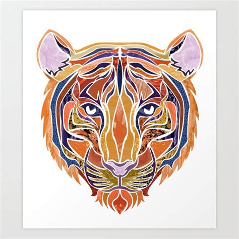 Abstract Tiger Art Print Tiger Canvas Art, Tiger Art, Painting Art ...