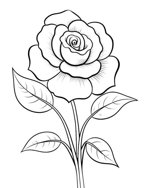 75 Flower Coloring Pages: Free Printable Sheets | Flower drawing ...