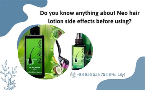 Do you know anything about Neo hair lotion side effects before using?