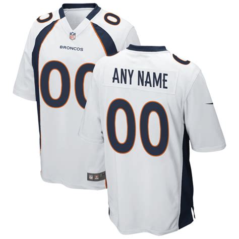 Denver Broncos White Custom Game Jersey - jerseys2021