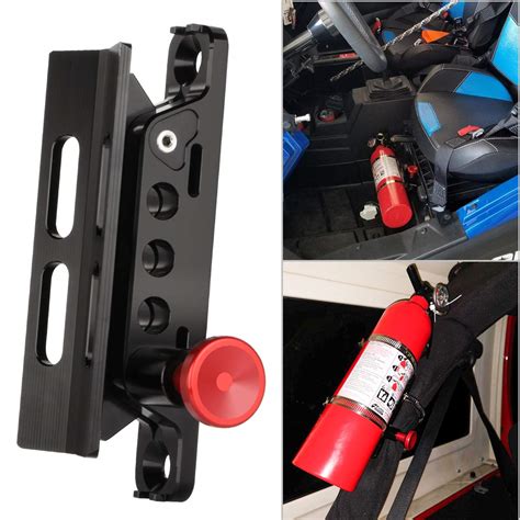 Buy Adjustable Fire Extinguisher Holder with 4 Clamps Vehicle Metal ...