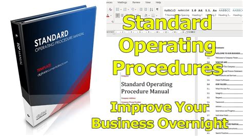 Standard Operating Procedure Template Using MS Word - Create Yours Fast ...