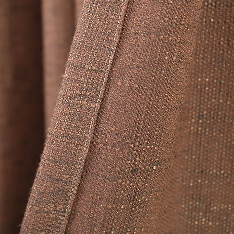 Solid Brown Curtains Grommet Top Drapes for Bedroom Set of 2 Panels ...