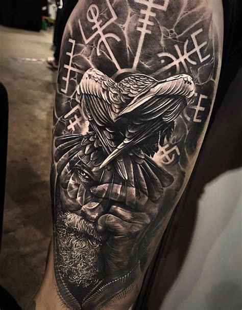 Viking Raven Tattoo Ideas | Norse tattoo, Viking tattoo sleeve, Viking ...