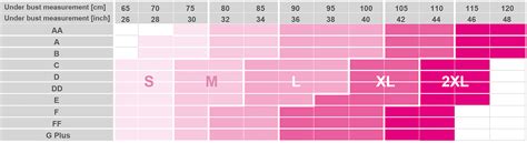 Size Chart – Reco Bra | Eurosurgical