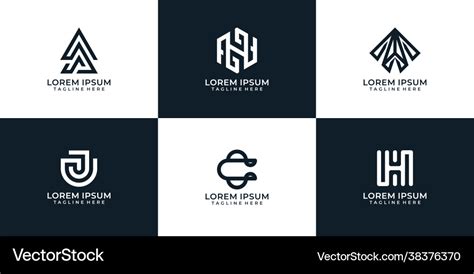 Set abstract logo design inspiration Royalty Free Vector